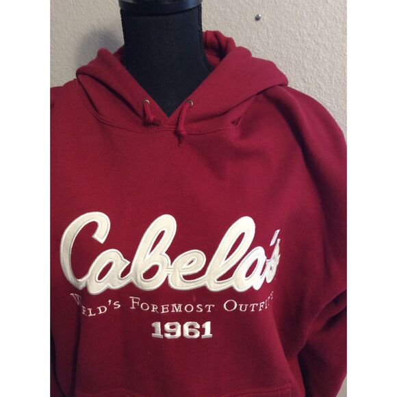 Carbelas Mens Hoodie Red Logo Size XL Pullover EUC - Picture 2 of 6